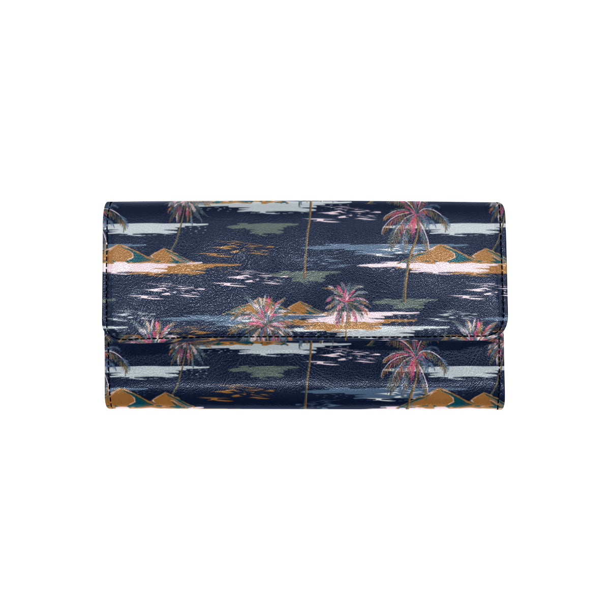 Pacific island Pattern Print Design A06 Women's Trifold Wallet