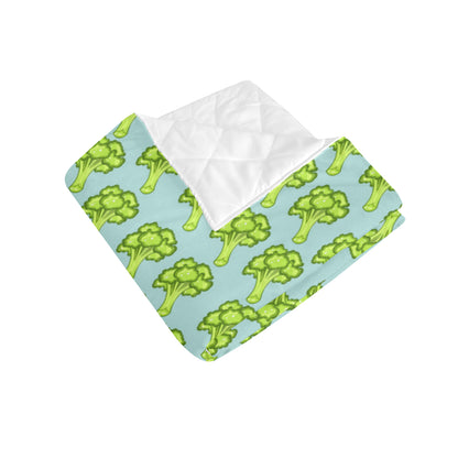 Broccoli Pattern Print Design 02 Premium Quilt