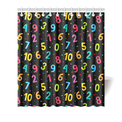 Number Pattern Print Design A04 Shower Curtain