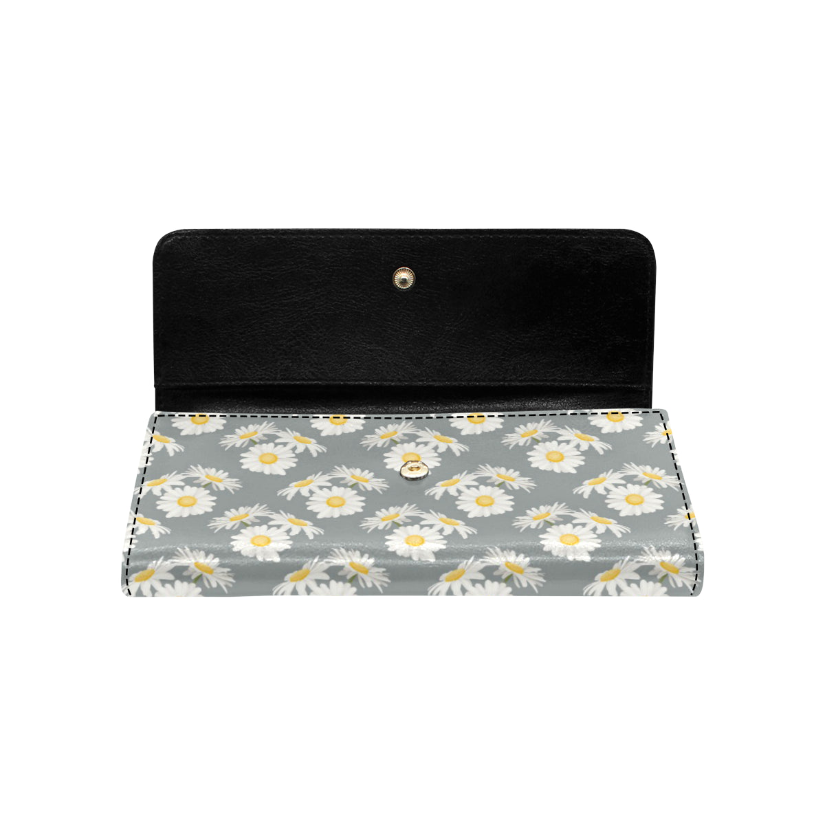 Daisy Pattern Print Design DS09 Women's Trifold Wallet
