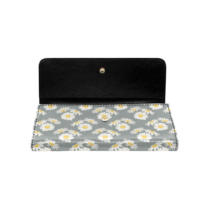 Daisy Pattern Print Design DS09 Women's Trifold Wallet