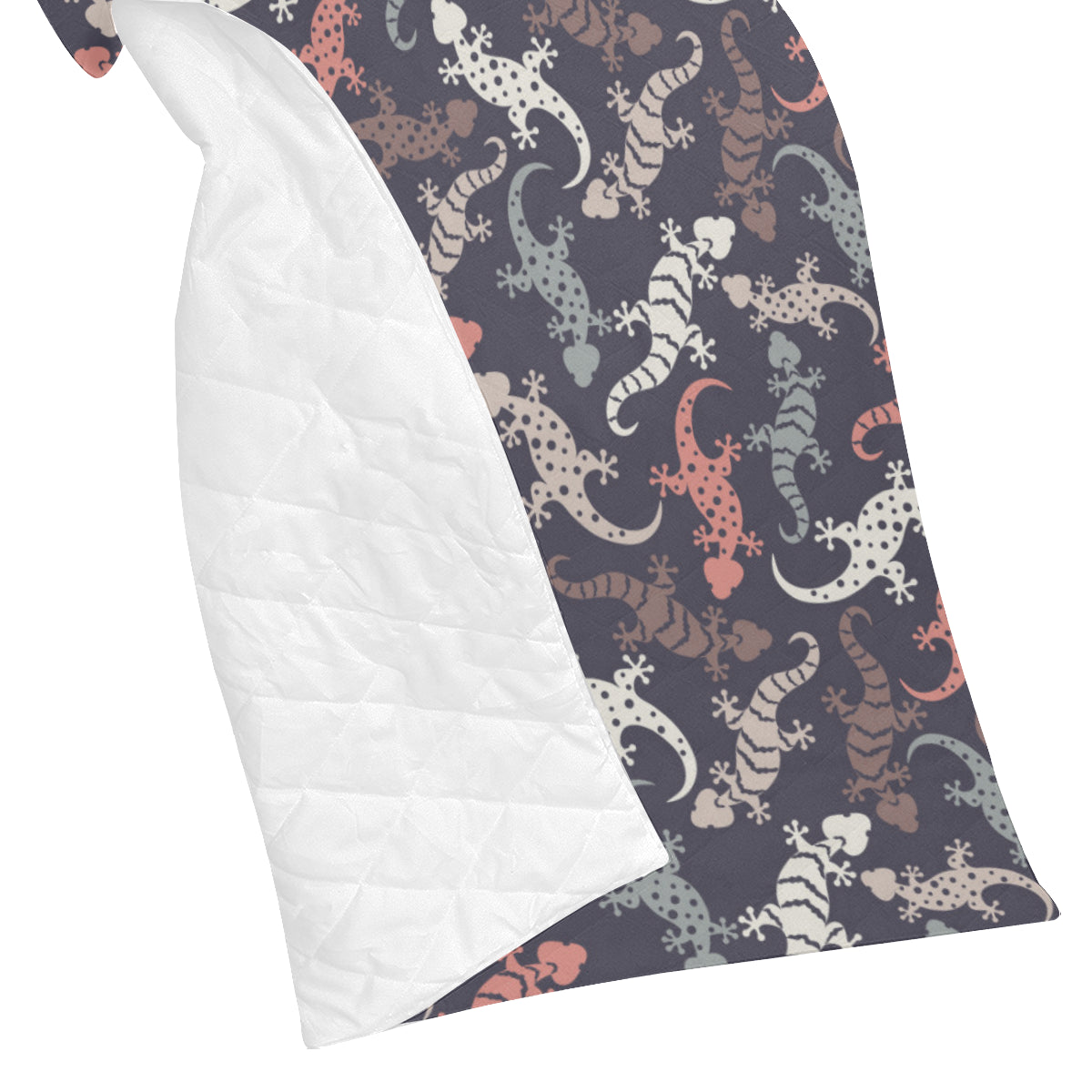 Gecko Pattern Print Design 02 Premium Quilt