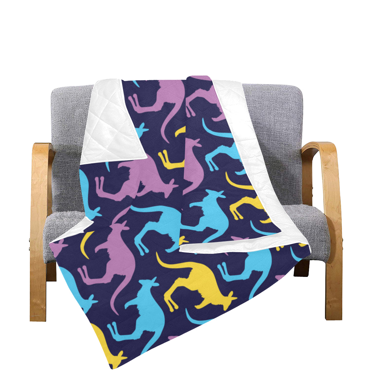 Kangaroos Pattern Print Design 02 Premium Quilt