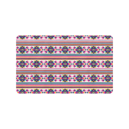 Indian Navajo Neon Themed Design Print Rubber Doormat