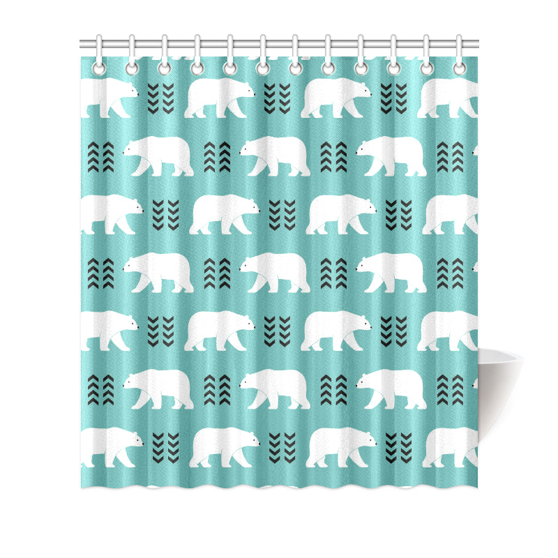 Polar Bear Pattern Print Design A05 Shower Curtain