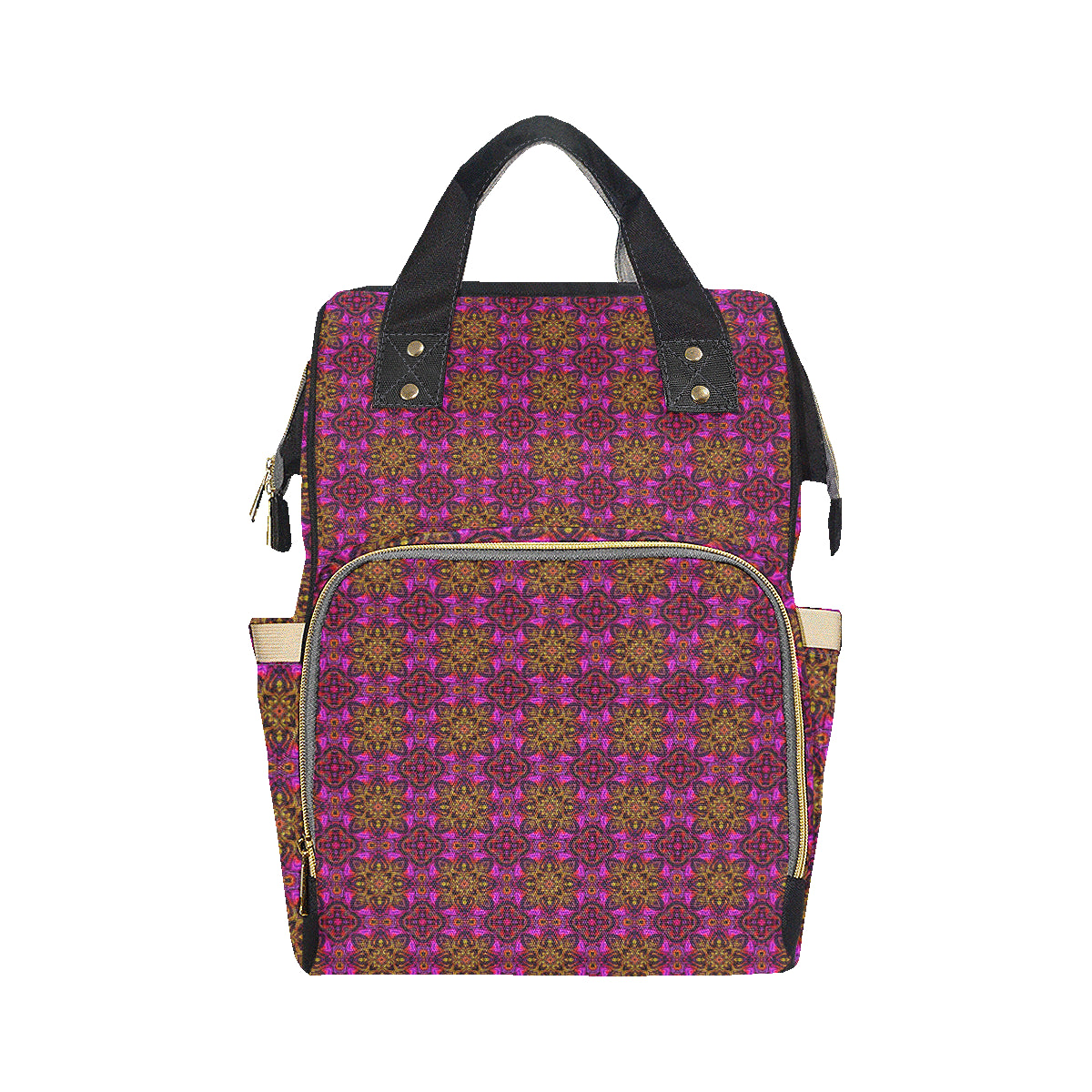 kaleidoscope Abstract Print Design Diaper Bag Backpack