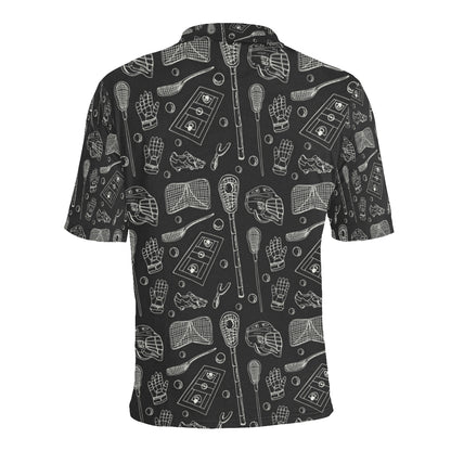 Lacrosse Pattern Print Design 01 Men Polo Shirt