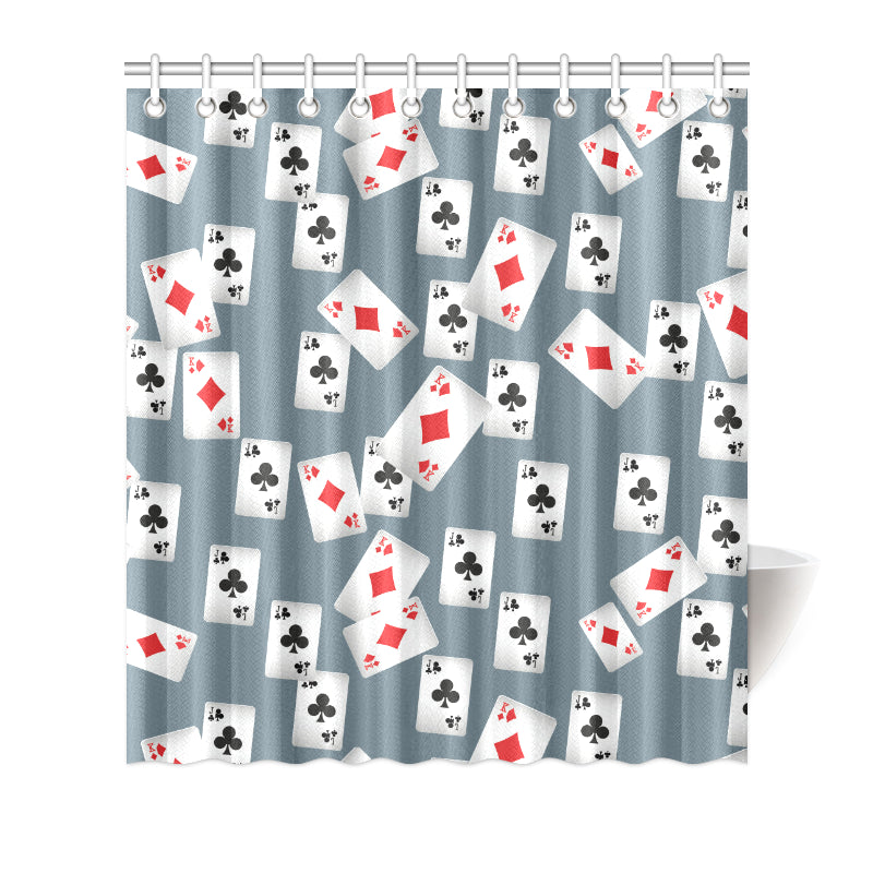 Poker Cards Pattern Print Design A05 Shower Curtain