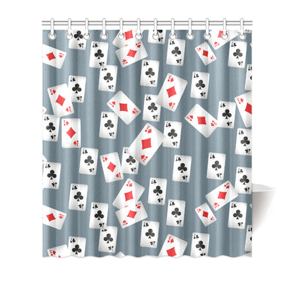 Poker Cards Pattern Print Design A05 Shower Curtain