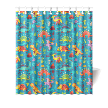 Dinosaur Cartoon Style Shower Curtain