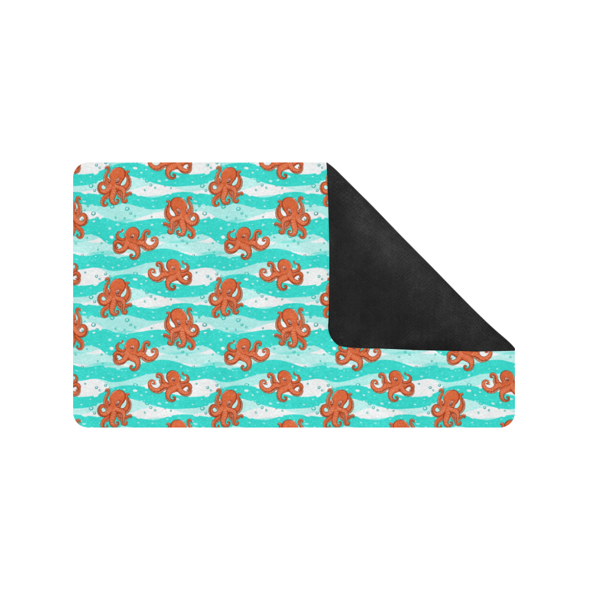 Octopus Cute Design Print Themed Rubber Doormat