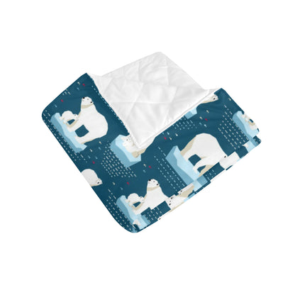 Polar Bear Pattern Print Design PB02 Premium Quilt