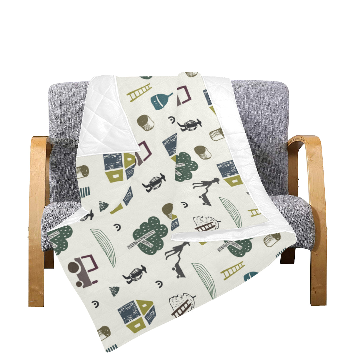Agricultural Farm Print Design 01 Premium Quilt