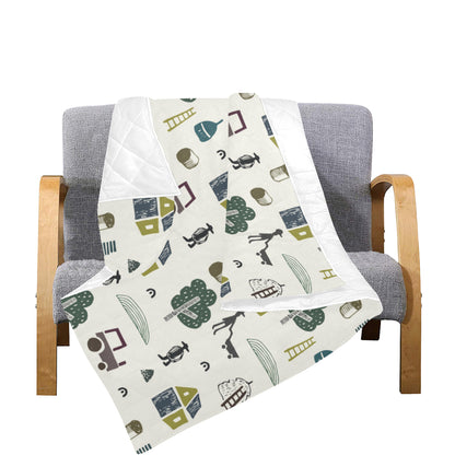 Agricultural Farm Print Design 01 Premium Quilt