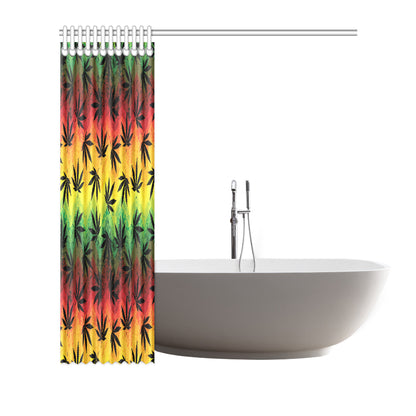 Rasta Pattern Print Design A02 Shower Curtain