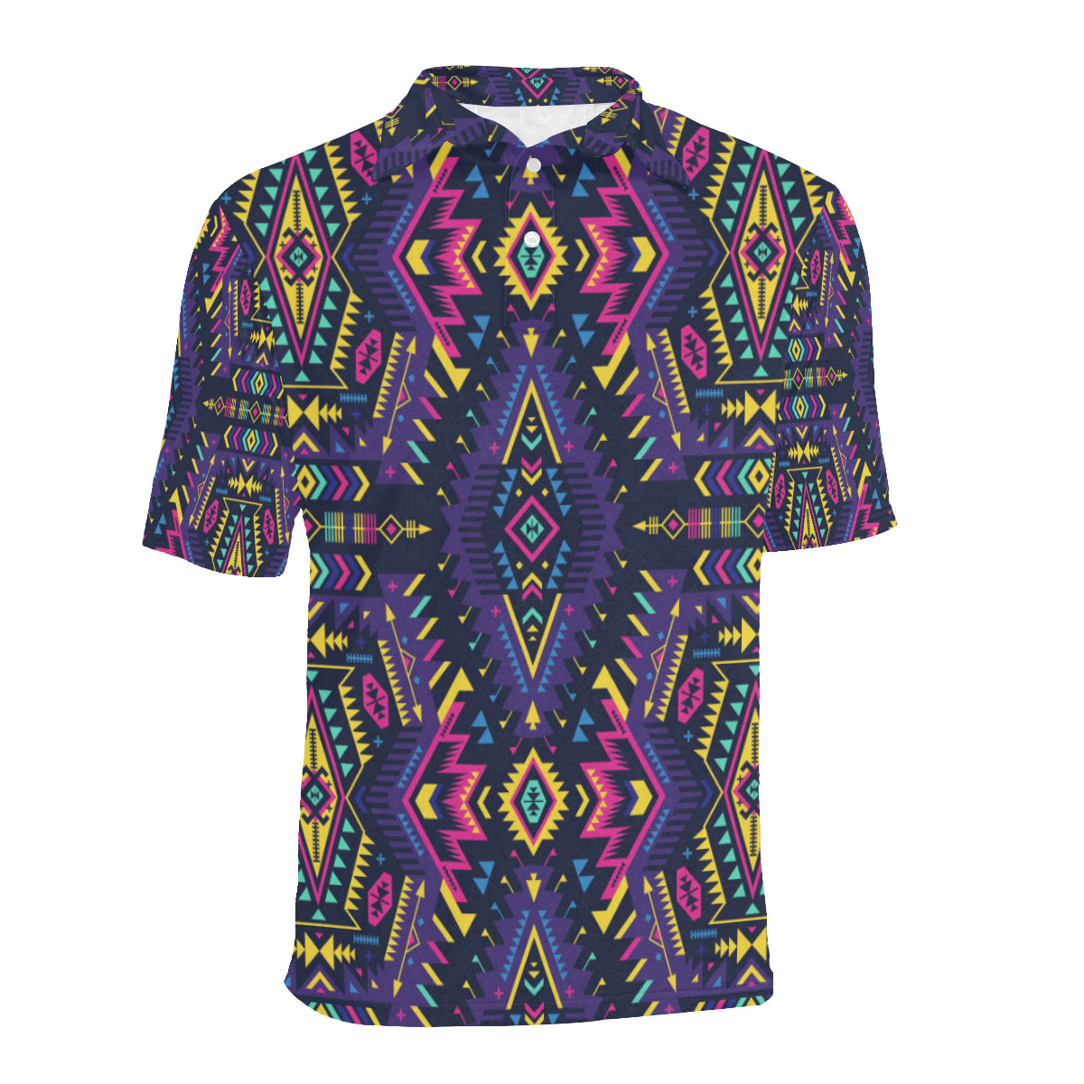 Aztec Pattern Print Design 07 Men Polo Shirt