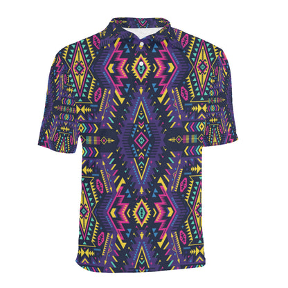Aztec Pattern Print Design 07 Men Polo Shirt