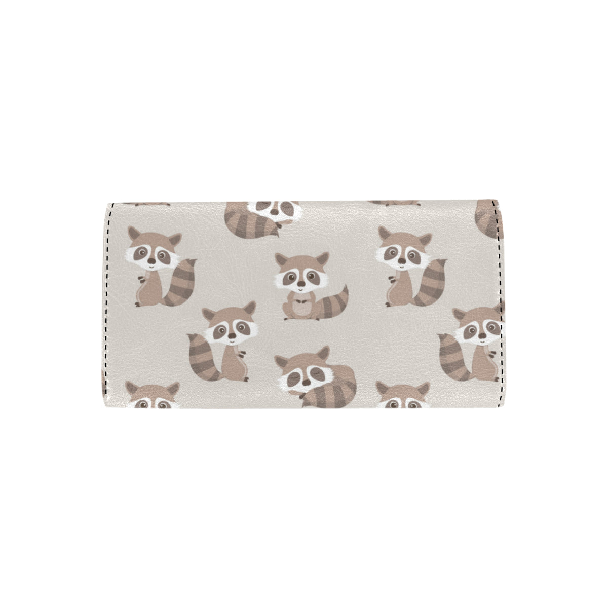 Raccoon Pattern Print Design A05 Women's Trifold Wallet