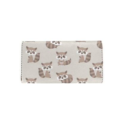 Raccoon Pattern Print Design A05 Women's Trifold Wallet