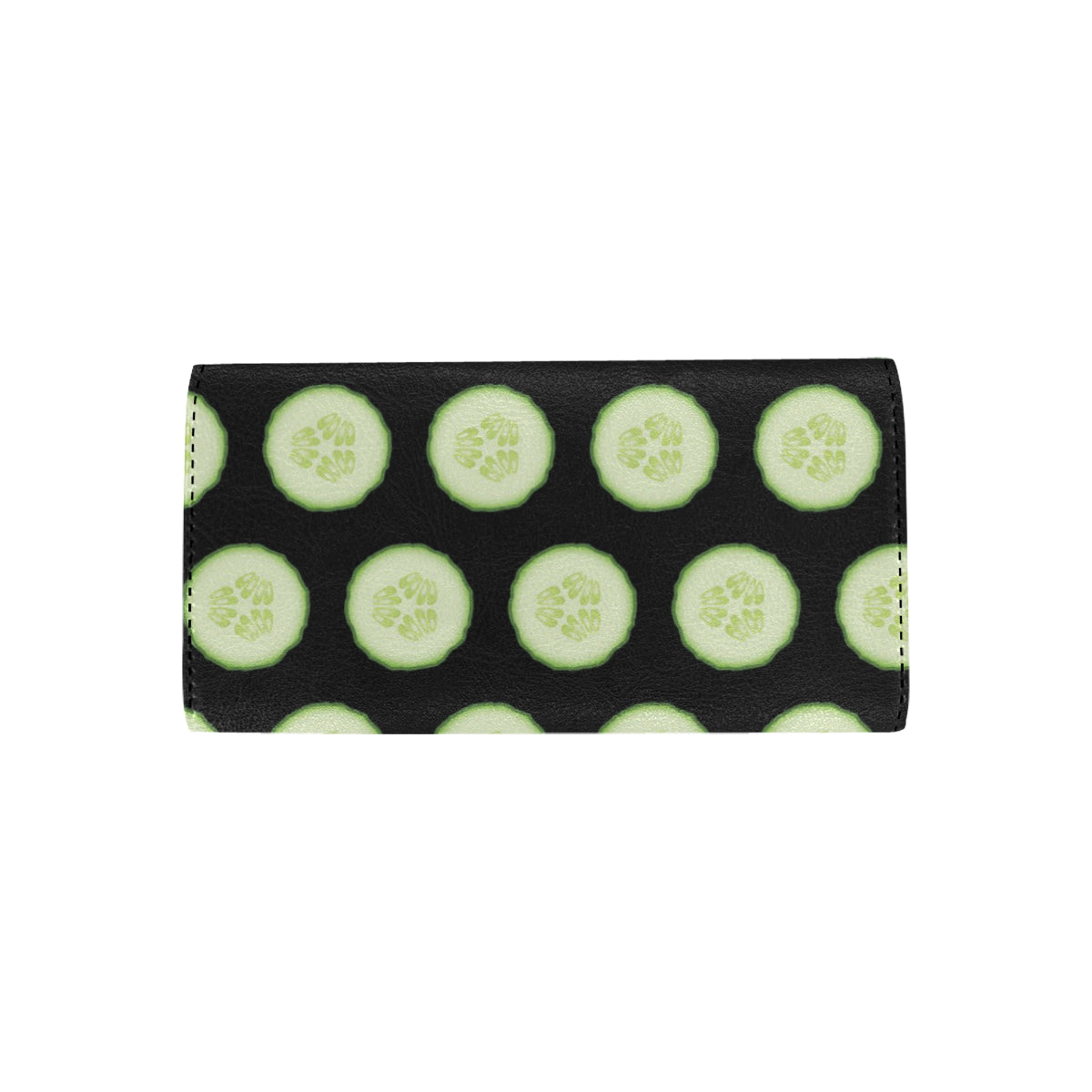 Cucumber Pattern Print Design CC02 Women's Trifold Wallet