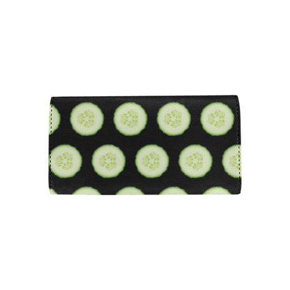 Cucumber Pattern Print Design CC02 Women's Trifold Wallet
