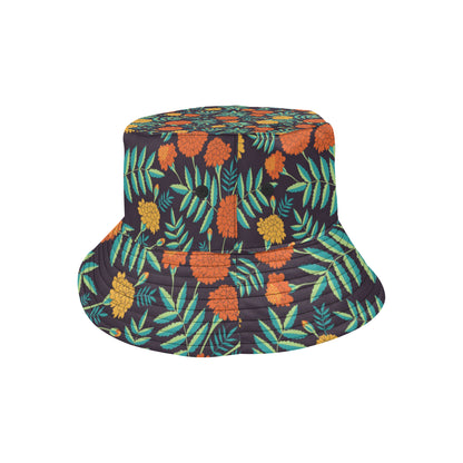 Marigold Pattern Print Design MR01 Unisex Bucket Hat