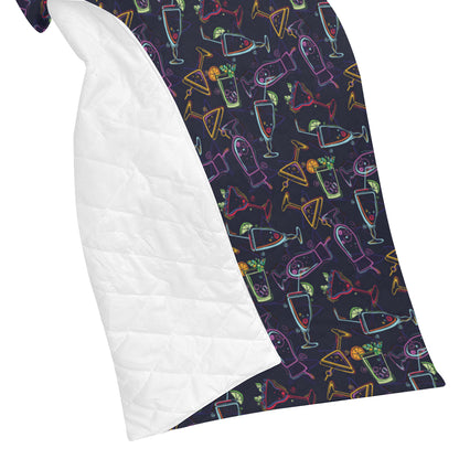 Cocktail Pattern Print Design 04 Premium Quilt