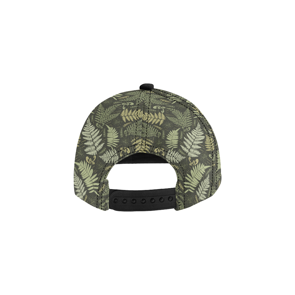 Fern Leave Green Print Pattern Snapback Cap