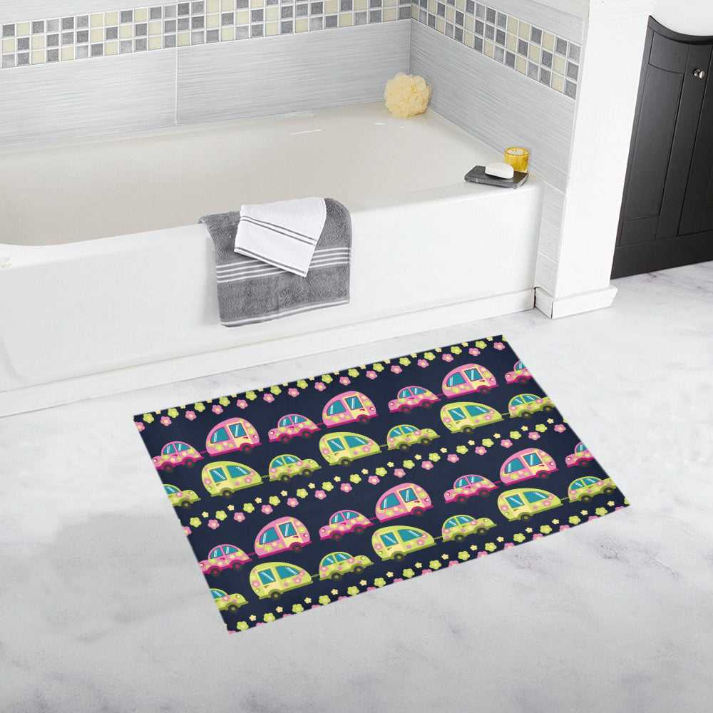Camper Cute Camping Design No 3 Print Bath Mat