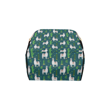 Llama Cactus Pattern Print Design 013 Diaper Bag Backpack