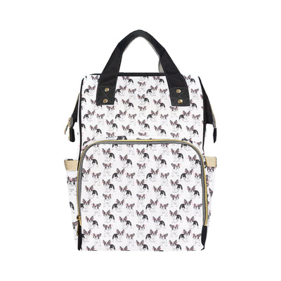 Boston Terrier Pattern Print Design 03 Diaper Bag Backpack