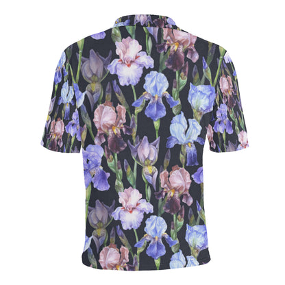 Iris Pattern Print Design IR04 Men Polo Shirt