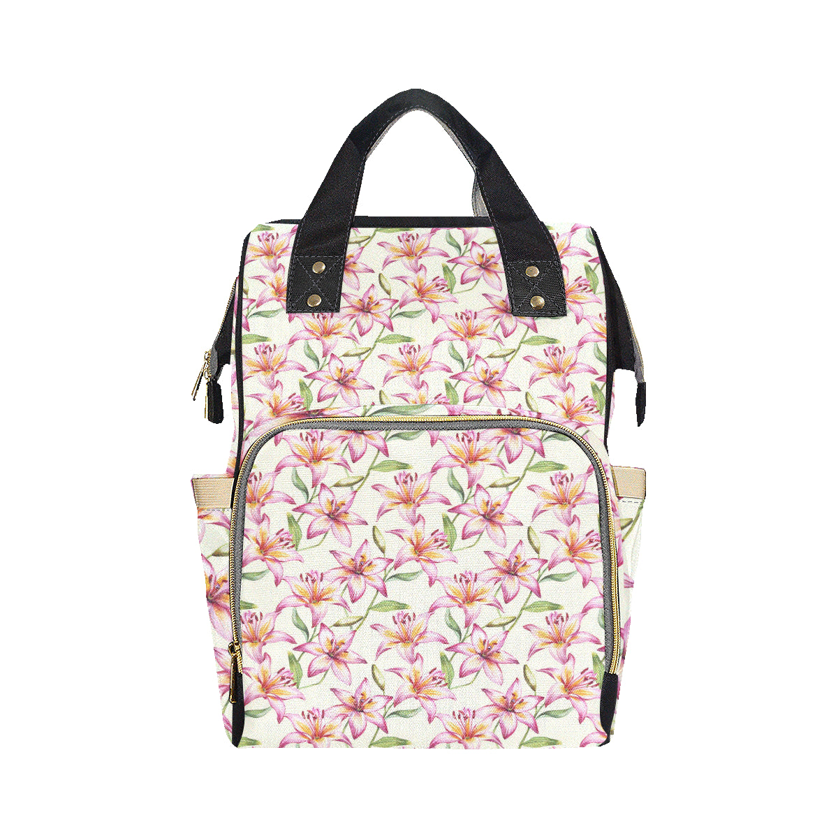 Lily Pattern Print Design LY011 Diaper Bag Backpack