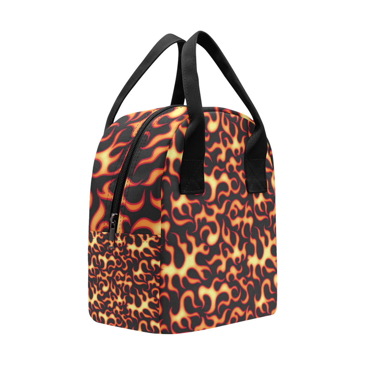 Flame Fire Themed Print Insulated Lunch Bag
