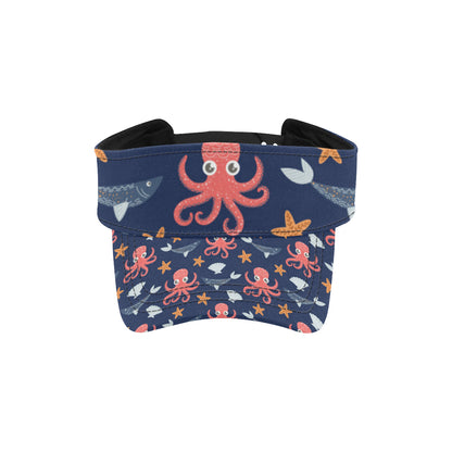 Octopus Pattern Print Design A04 Unisex Sun Visor