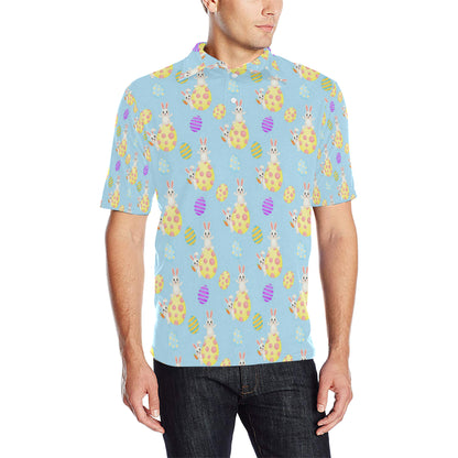 Easter Eggs Pattern Print Design RB015 Men Polo Shirt