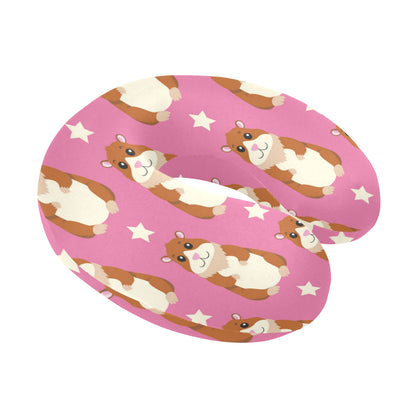 Hamster Cute Pattern Print Design 02 U-Shaped Travel Neck Pillow