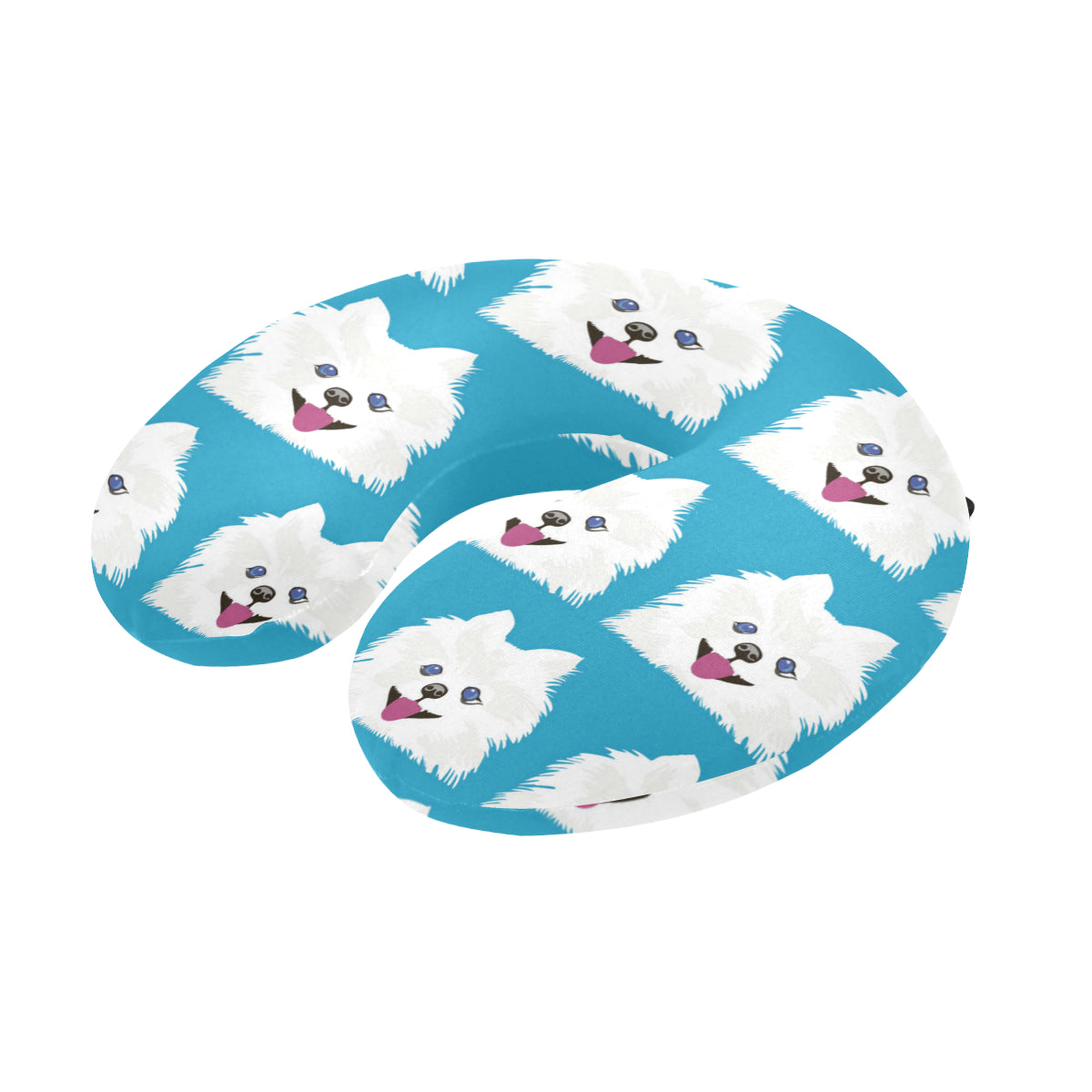 Pomeranians Pattern Print Design A05 U-Shaped Travel Neck Pillow