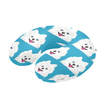 Pomeranians Pattern Print Design A05 U-Shaped Travel Neck Pillow