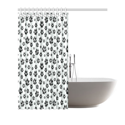 Paw Themed Print Shower Curtain