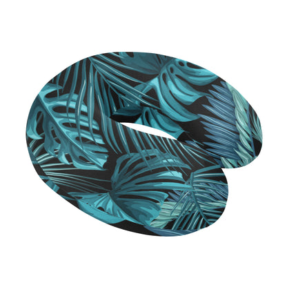 Palm Leaf Pattern Print Design A03 U-Shaped Travel Neck Pillow