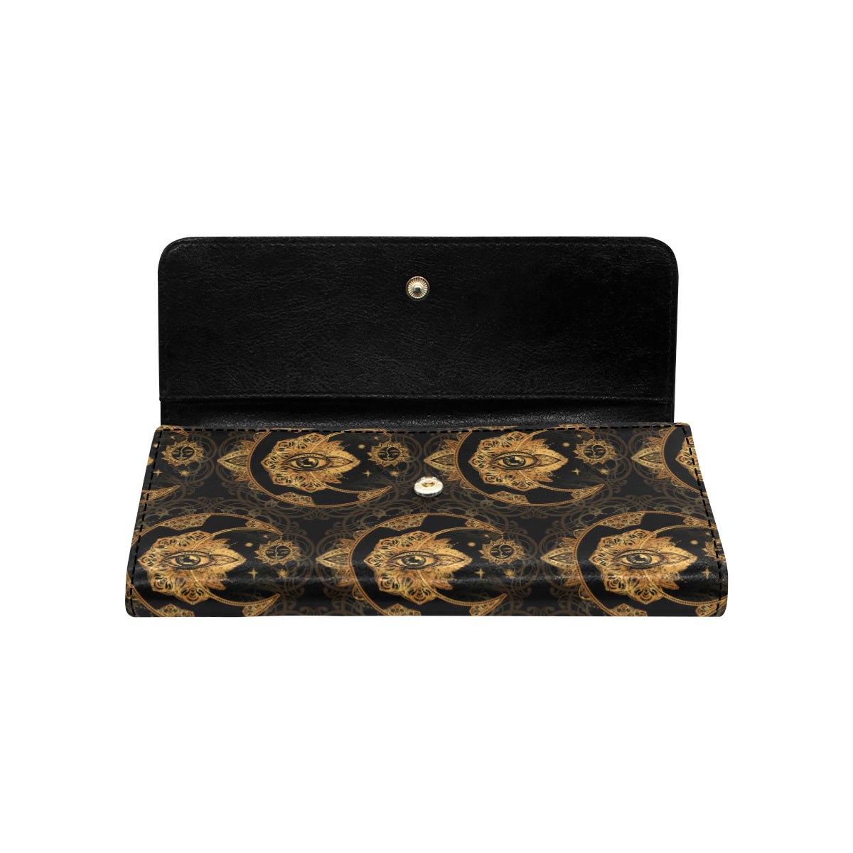 Sun Moon mandala Third eye Women's Trifold Wallet