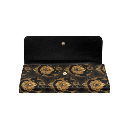 Sun Moon mandala Third eye Women's Trifold Wallet