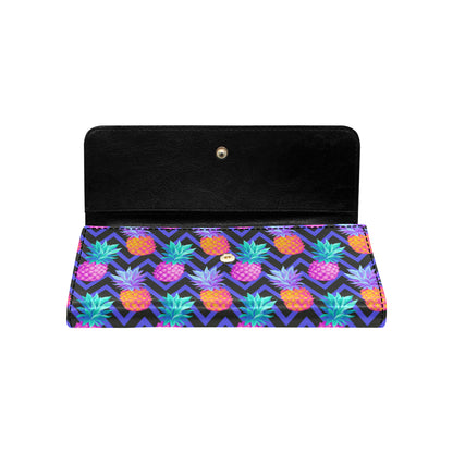 Pineapple Color Art Pattern Women's Trifold Wallet