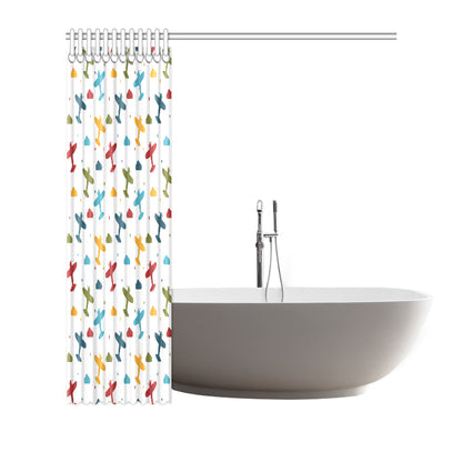 Airplane Pattern Print Design 06 Shower Curtain