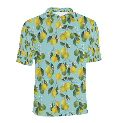 Lemon Pattern Print Design LM05 Men Polo Shirt