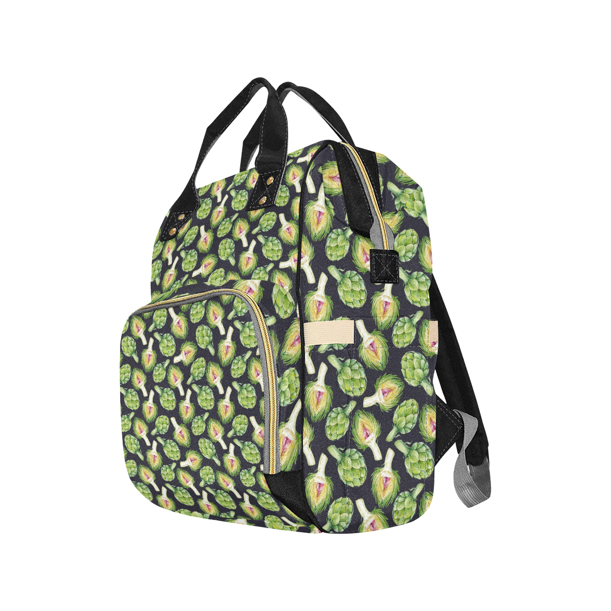 Artichoke Pattern Print Design 01 Diaper Bag Backpack