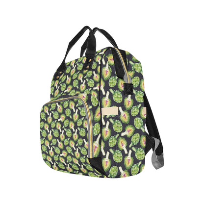 Artichoke Pattern Print Design 01 Diaper Bag Backpack