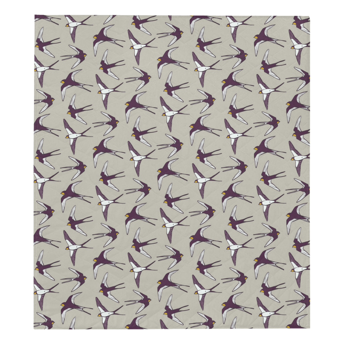 Swallow Bird Pattern Print Design 03 Premium Quilt