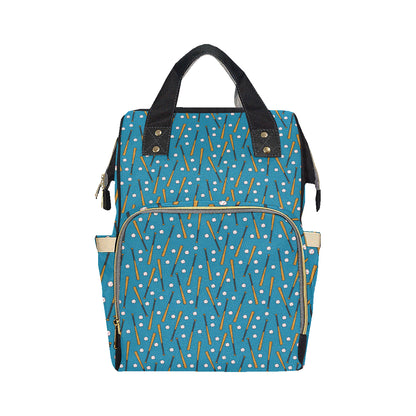 Baseball Pattern Print Design 01 Diaper Bag Backpack
